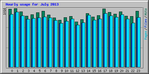 Hourly usage for July 2013