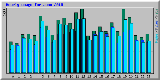 Hourly usage for June 2015