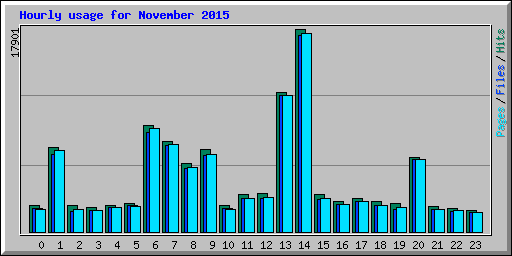 Hourly usage for November 2015