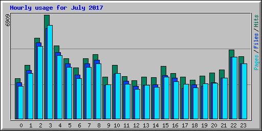 Hourly usage for July 2017